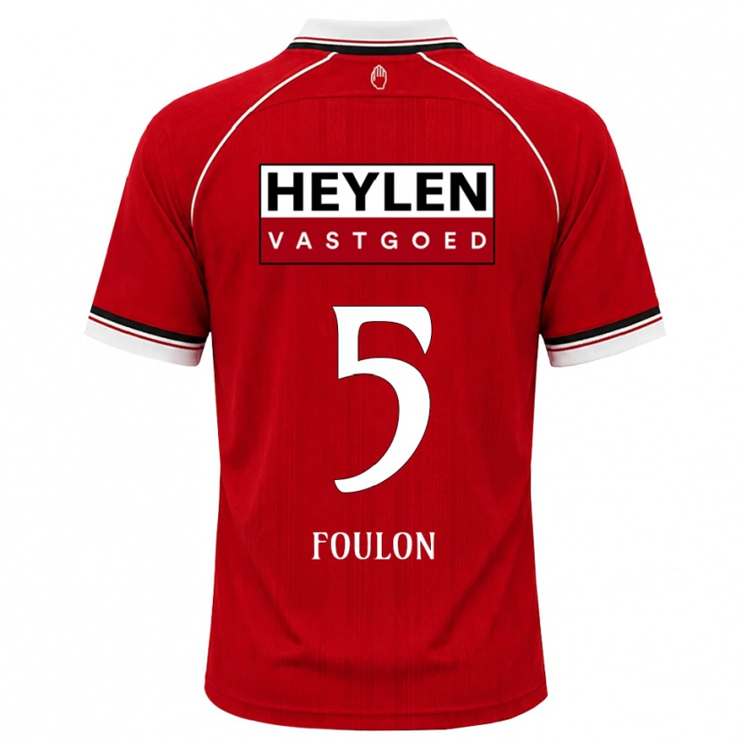 Danxen Dames Daam Foulon #5 Rood Wit Zwart Thuisshirt Thuistenue 2026/27 T-Shirt
