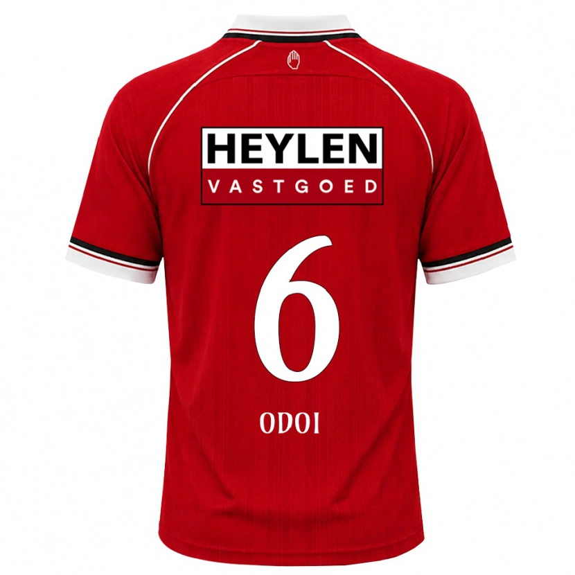 Danxen Dames Denis Odoi #6 Rood Wit Zwart Thuisshirt Thuistenue 2026/27 T-Shirt