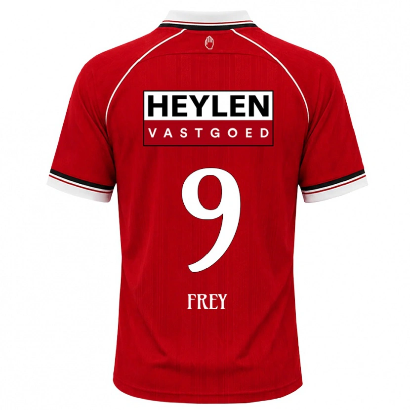 Danxen Dames Michael Frey #9 Rood Wit Zwart Thuisshirt Thuistenue 2026/27 T-Shirt