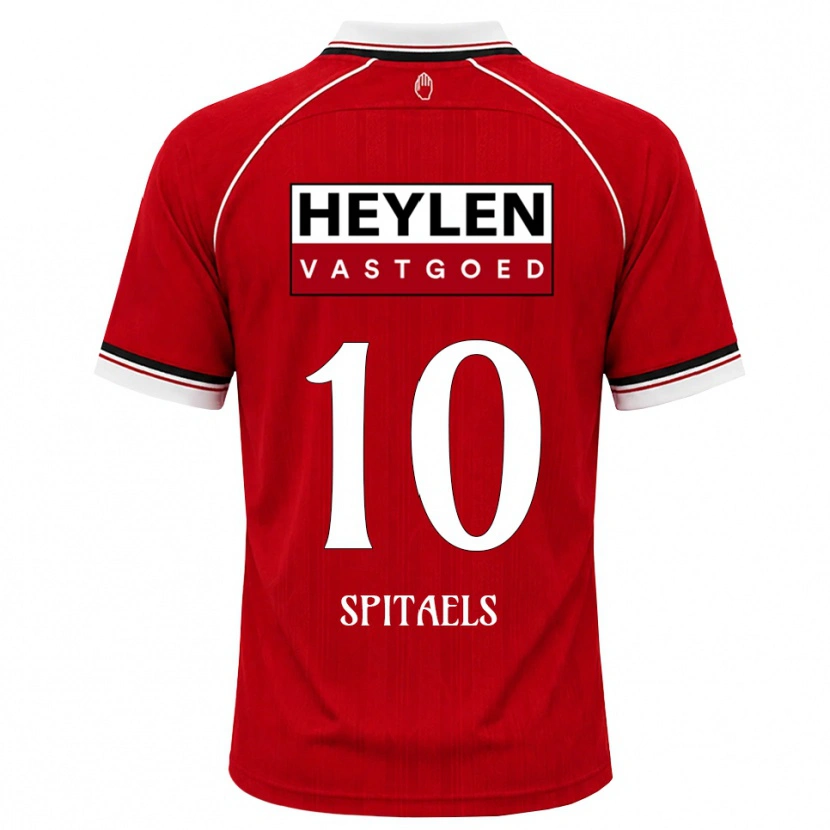 Danxen Dames Nathan Spitaels #10 Rood Wit Zwart Thuisshirt Thuistenue 2026/27 T-Shirt