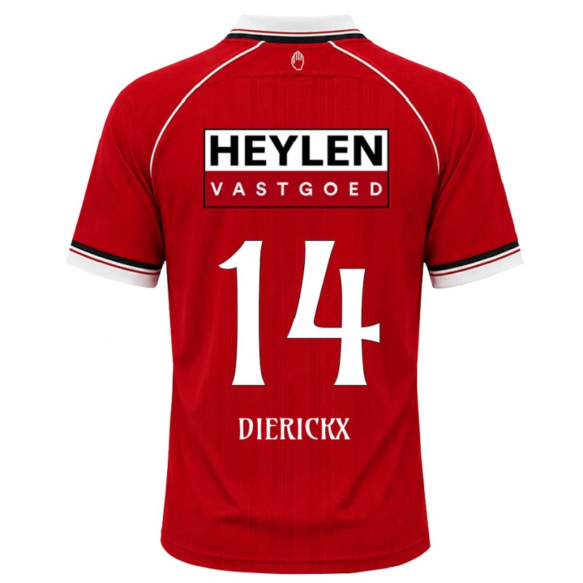 Danxen Dames Xander Dierckx #14 Rood Wit Zwart Thuisshirt Thuistenue 2026/27 T-Shirt