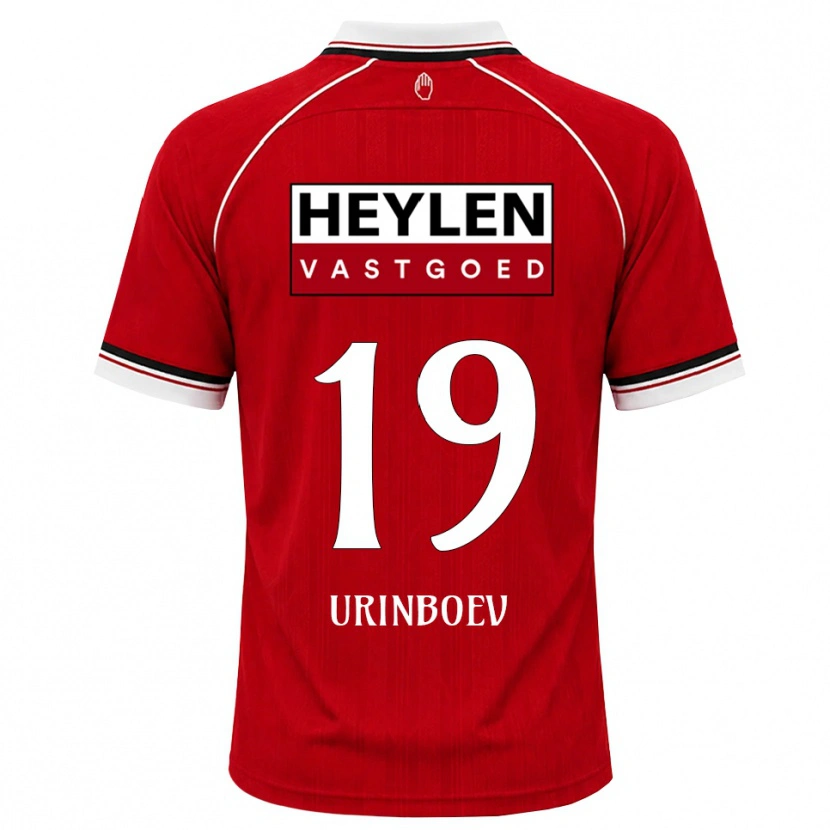 Danxen Dames Mukhammadali Urinboev #19 Rood Wit Zwart Thuisshirt Thuistenue 2026/27 T-Shirt