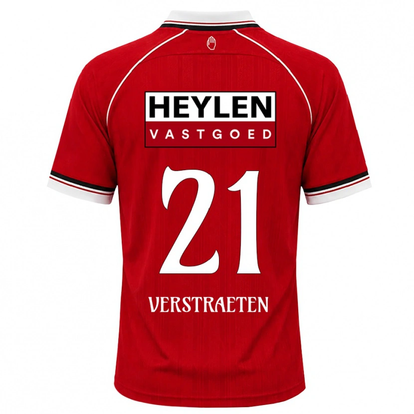 Danxen Dames Andreas Verstraeten #21 Rood Wit Zwart Thuisshirt Thuistenue 2026/27 T-Shirt