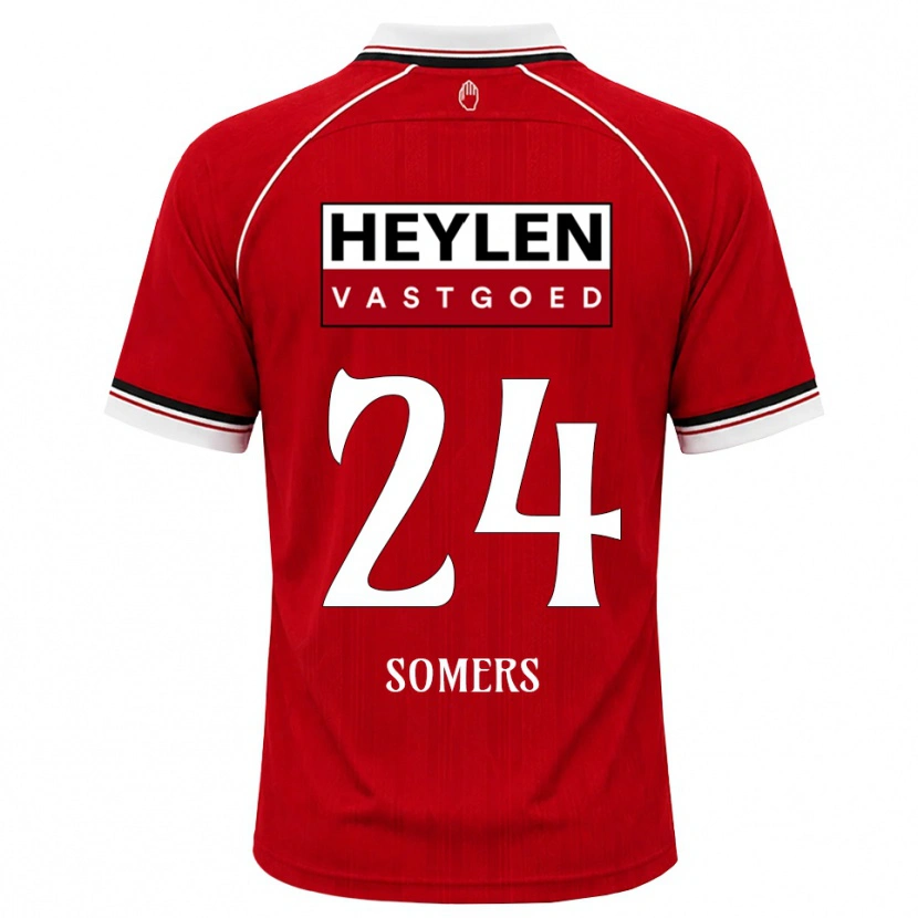 Danxen Dames Thibo Somers #24 Rood Wit Zwart Thuisshirt Thuistenue 2026/27 T-Shirt