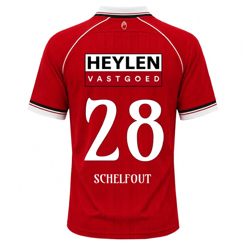 Danxen Dames Luca Schelfhout #28 Rood Wit Zwart Thuisshirt Thuistenue 2026/27 T-Shirt