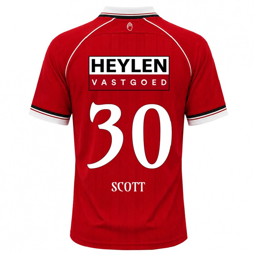 Danxen Dames Christopher Scott #30 Rood Wit Zwart Thuisshirt Thuistenue 2026/27 T-Shirt