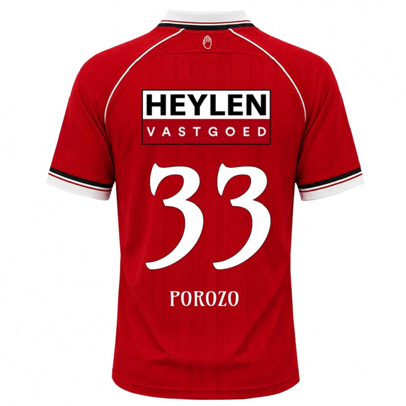 Danxen Dames Snayder Porozo #33 Rood Wit Zwart Thuisshirt Thuistenue 2026/27 T-Shirt