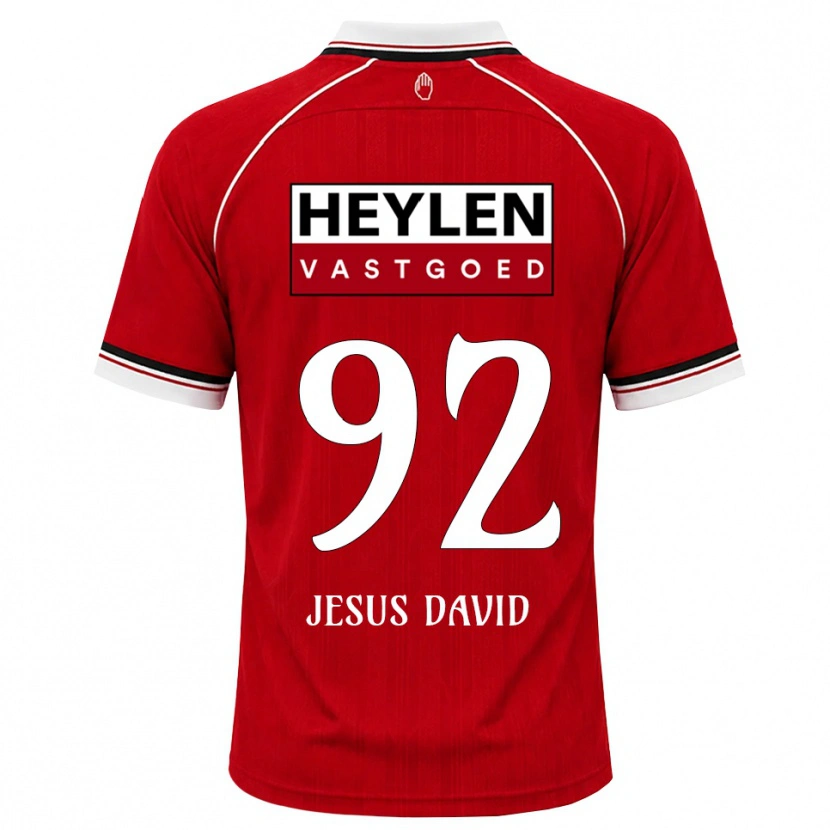 Danxen Dames Gabriel Jesus David #92 Rood Wit Zwart Thuisshirt Thuistenue 2026/27 T-Shirt