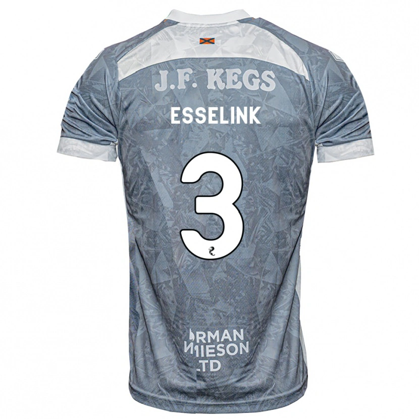 Danxen Dames Bert Esselink #3 Lichtleigrijs Uitshirt Uittenue 2026/27 T-Shirt