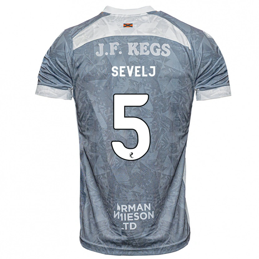 Danxen Dames Vicko Sevelj #5 Lichtleigrijs Uitshirt Uittenue 2026/27 T-Shirt