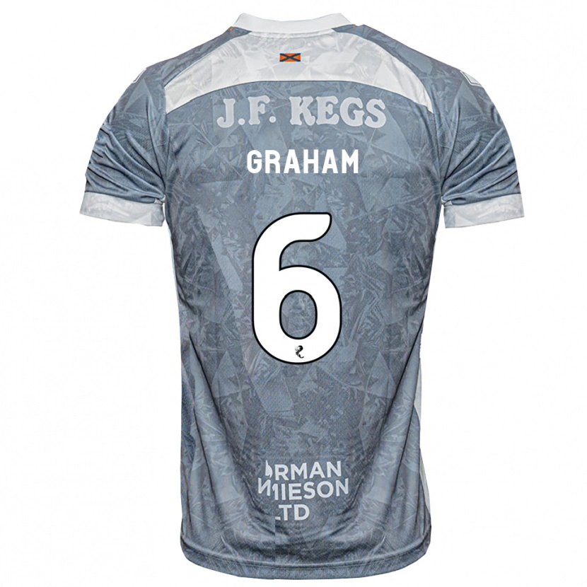 Danxen Dames Ross Graham #6 Lichtleigrijs Uitshirt Uittenue 2026/27 T-Shirt