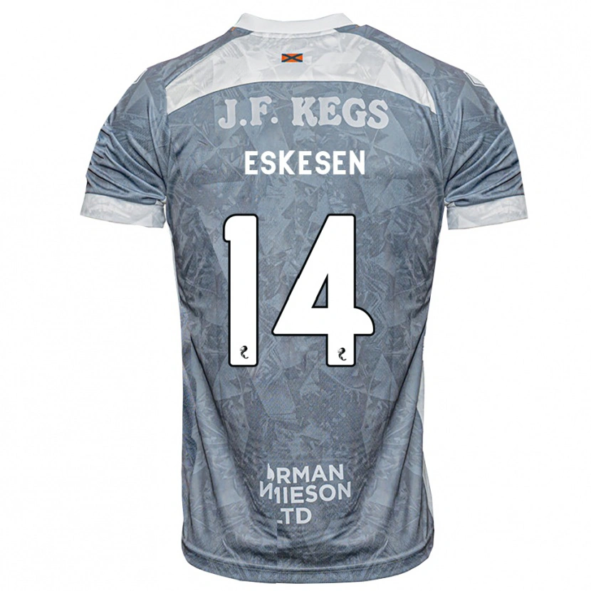 Danxen Dames Julius Eskesen #14 Lichtleigrijs Uitshirt Uittenue 2026/27 T-Shirt