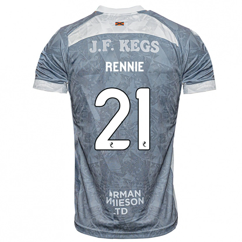 Danxen Dames Beth Rennie #21 Lichtleigrijs Uitshirt Uittenue 2026/27 T-Shirt