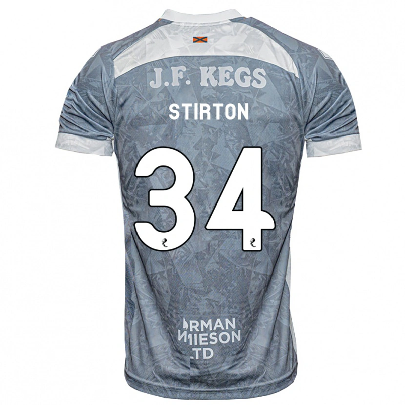 Danxen Dames Owen Stirton #34 Lichtleigrijs Uitshirt Uittenue 2026/27 T-Shirt
