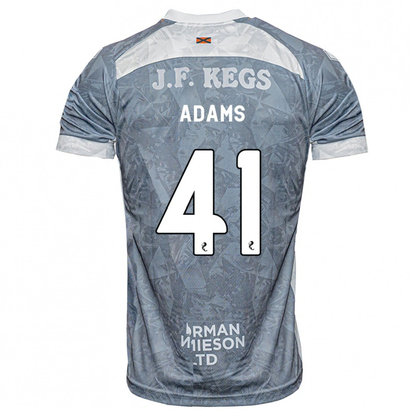 Danxen Dames Ruairidh Adams #41 Lichtleigrijs Uitshirt Uittenue 2026/27 T-Shirt