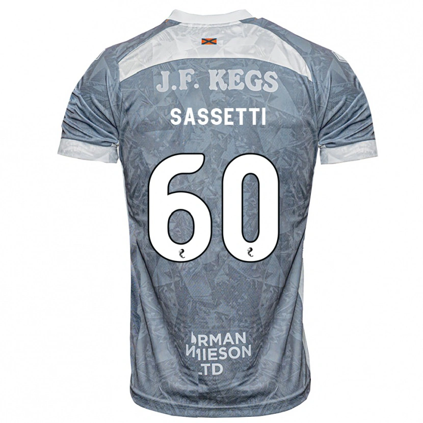 Danxen Dames Lorenzo Sassetti #60 Lichtleigrijs Uitshirt Uittenue 2026/27 T-Shirt
