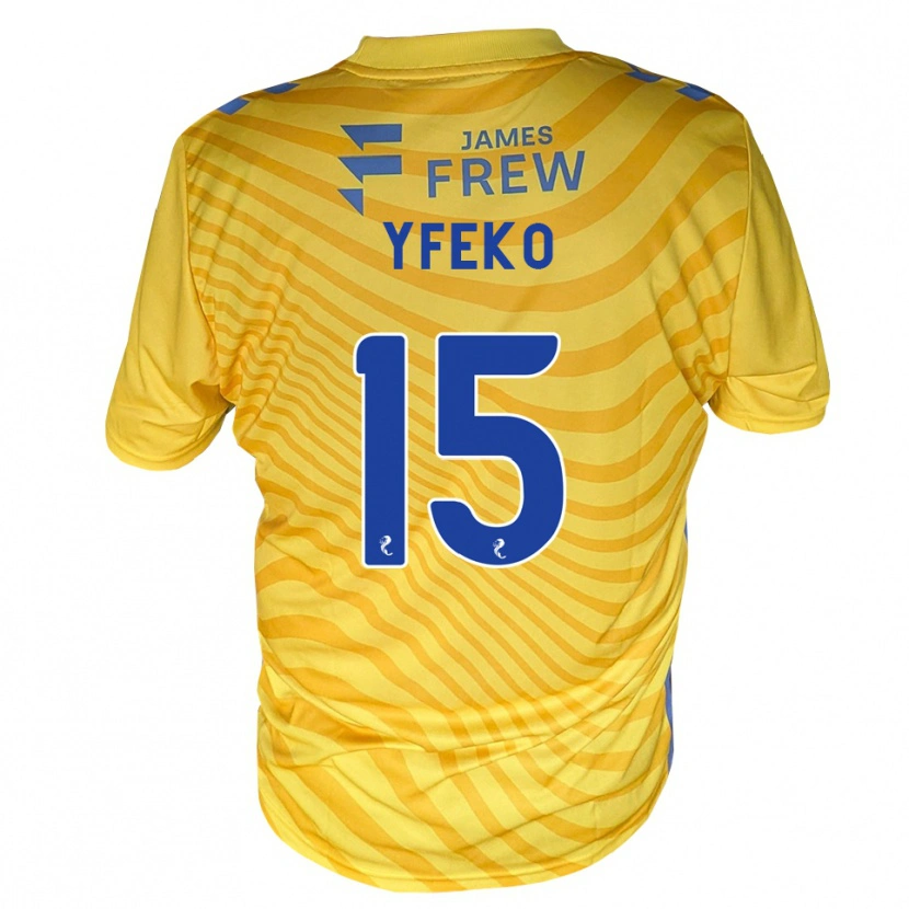 Danxen Dames Johnly Yfeko #15 Koningsblauw Geel Uitshirt Uittenue 2026/27 T-Shirt