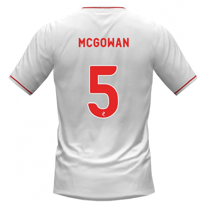 Danxen Dames Ryan Mcgowan #5 Wit Rood Uitshirt Uittenue 2026/27 T-Shirt