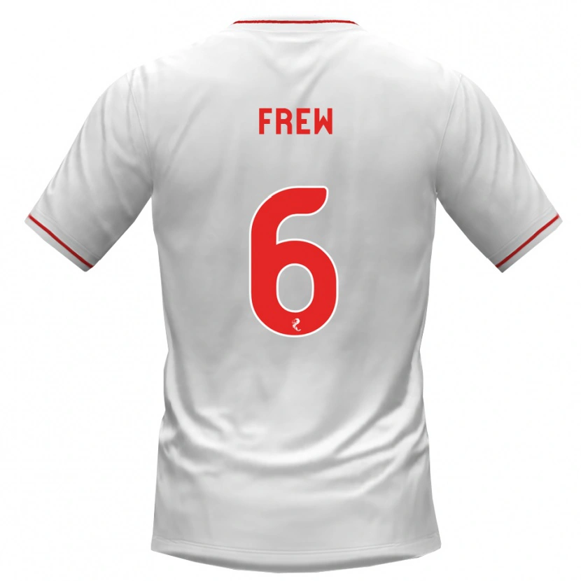 Danxen Dames Natasha Frew #6 Wit Rood Uitshirt Uittenue 2026/27 T-Shirt