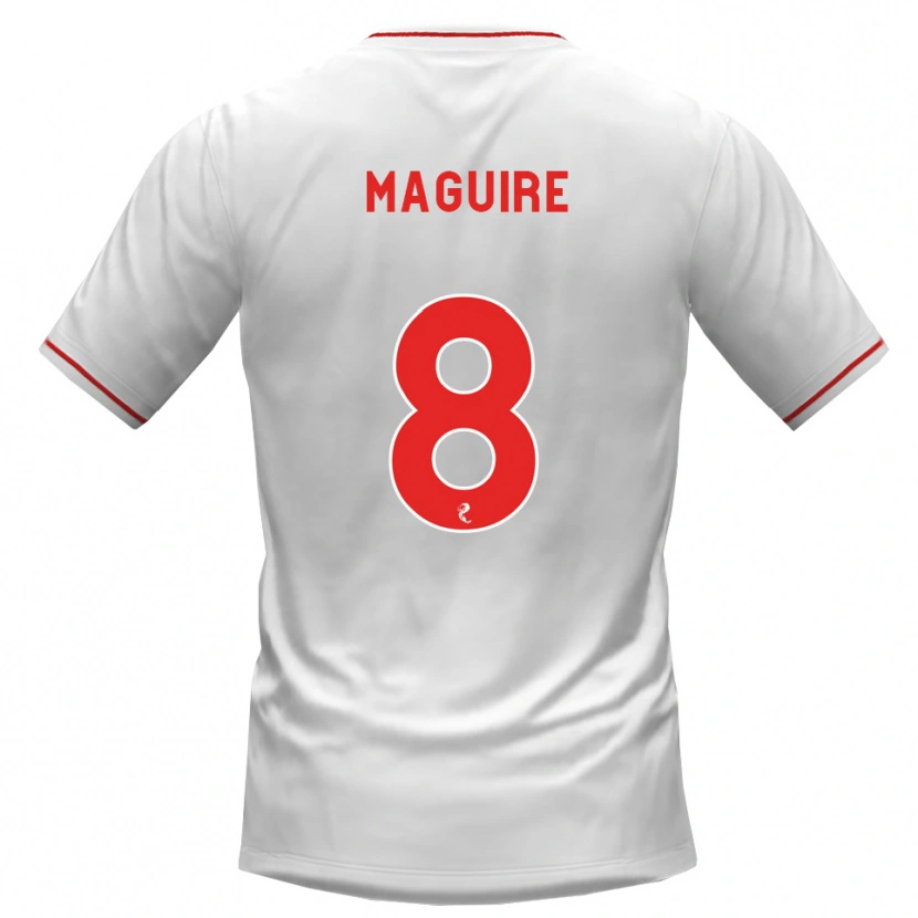 Danxen Dames Ciaran Maguire #8 Wit Rood Uitshirt Uittenue 2026/27 T-Shirt