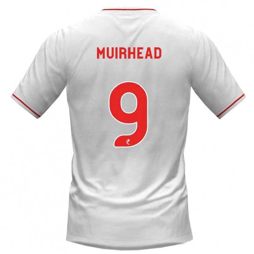 Danxen Dames Robbie Muirhead #9 Wit Rood Uitshirt Uittenue 2026/27 T-Shirt