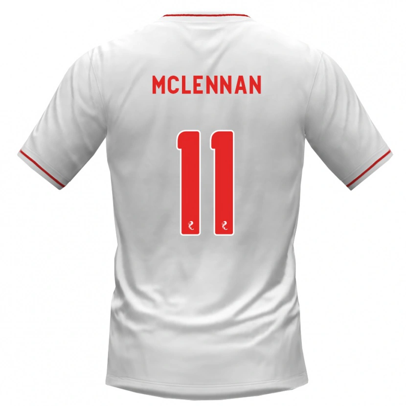 Danxen Dames Connor Mclennan #11 Wit Rood Uitshirt Uittenue 2026/27 T-Shirt