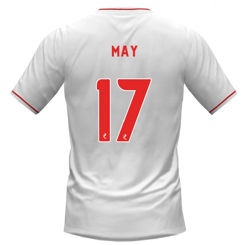 Danxen Dames Stevie May #17 Wit Rood Uitshirt Uittenue 2026/27 T-Shirt