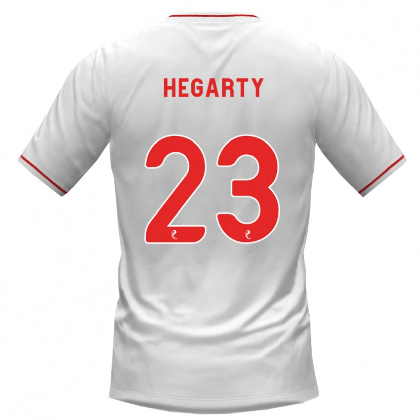 Danxen Dames Nina Hegarty #23 Wit Rood Uitshirt Uittenue 2026/27 T-Shirt