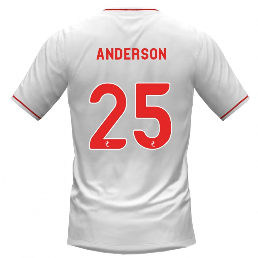 Danxen Dames Bruce Anderson #25 Wit Rood Uitshirt Uittenue 2026/27 T-Shirt
