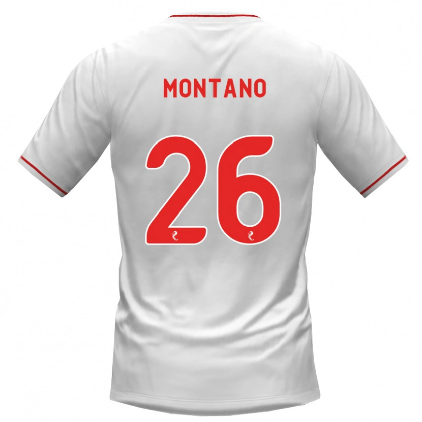 Danxen Dames Cristian Montano #26 Wit Rood Uitshirt Uittenue 2026/27 T-Shirt