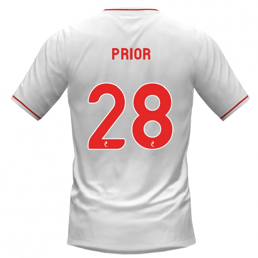 Danxen Dames Jérôme Prior #28 Wit Rood Uitshirt Uittenue 2026/27 T-Shirt