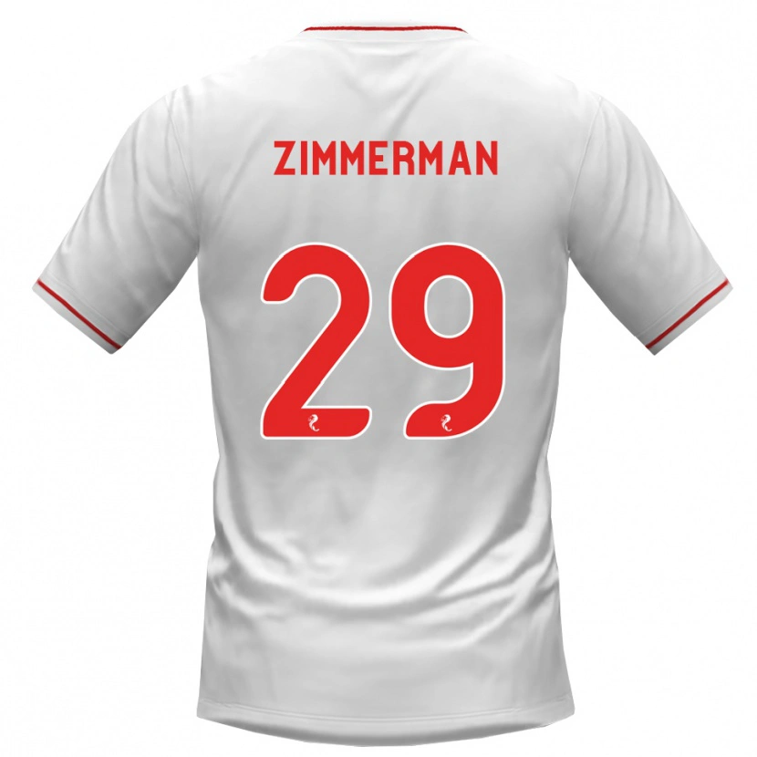 Danxen Dames Joshua Zimmerman #29 Wit Rood Uitshirt Uittenue 2026/27 T-Shirt