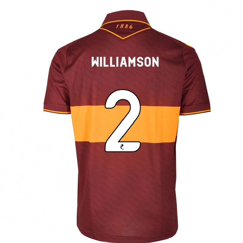 Danxen Dames Scott Williamson #2 Oranje Kastanjebruin Uitshirt Uittenue 2026/27 T-Shirt