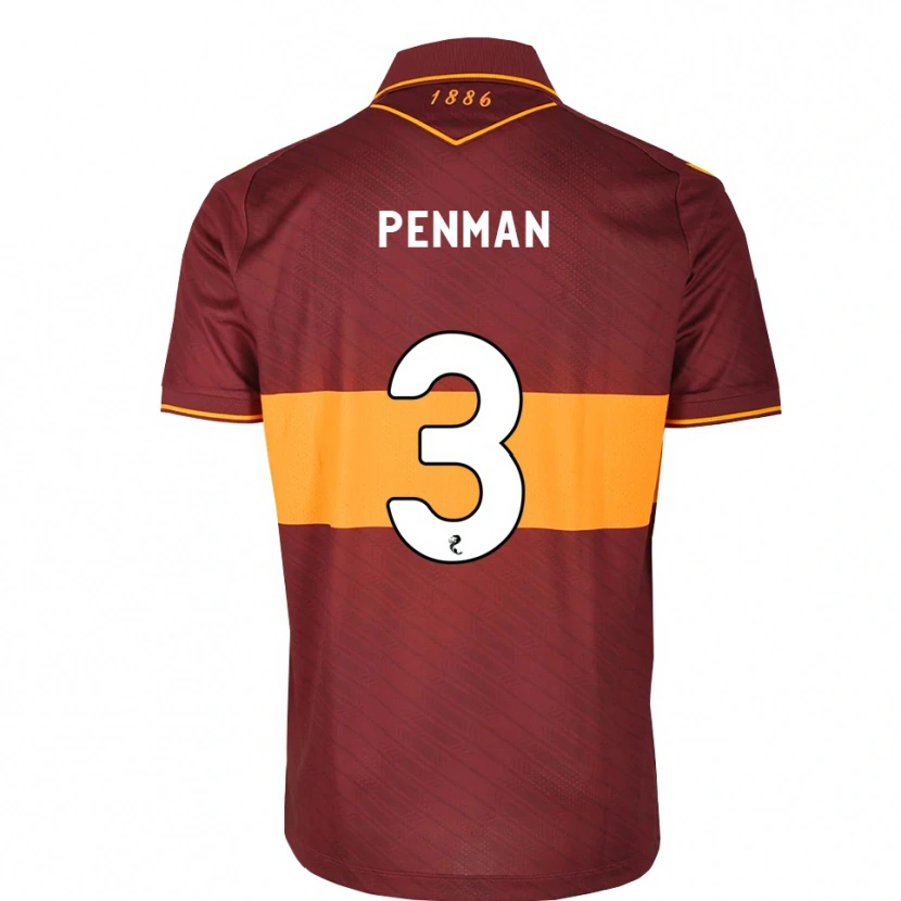 Danxen Dames Jenna Penman #3 Oranje Kastanjebruin Uitshirt Uittenue 2026/27 T-Shirt