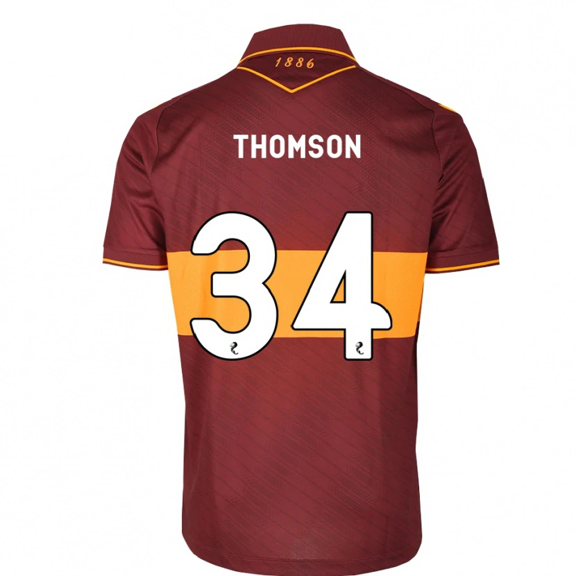 Danxen Dames Aaron Thomson #34 Oranje Kastanjebruin Uitshirt Uittenue 2026/27 T-Shirt