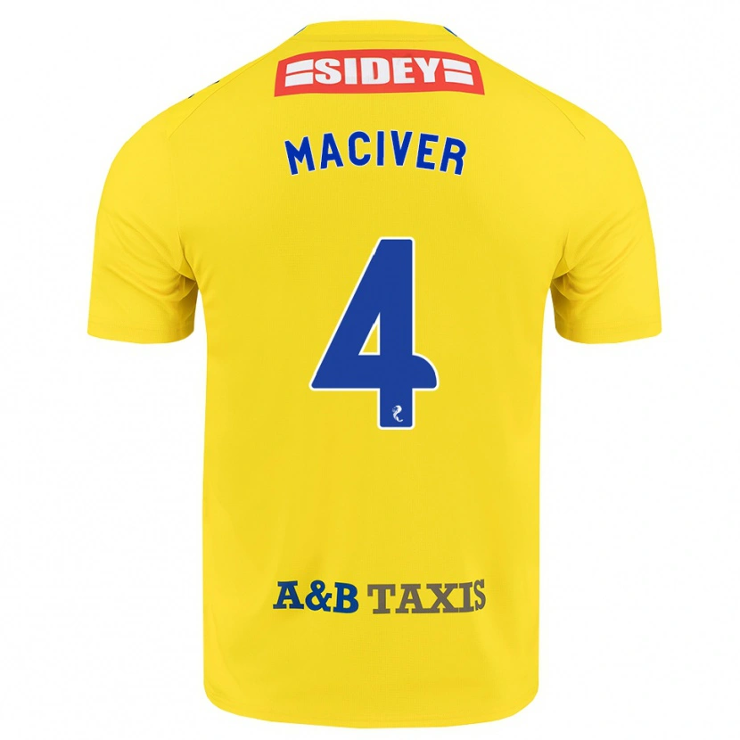 Danxen Dames Ellie Maciver #4 Geel Blauw Zwart Uitshirt Uittenue 2026/27 T-Shirt