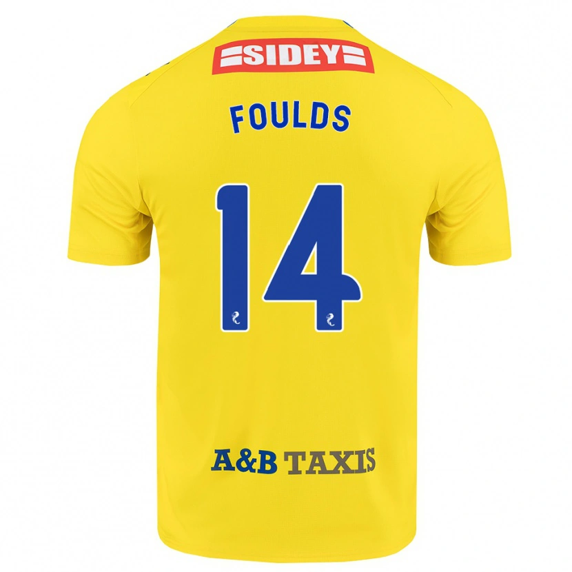 Danxen Dames Matty Foulds #14 Geel Blauw Zwart Uitshirt Uittenue 2026/27 T-Shirt