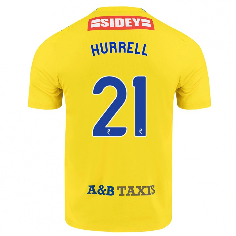 Danxen Dames Olivia Hurrell #21 Geel Blauw Zwart Uitshirt Uittenue 2026/27 T-Shirt
