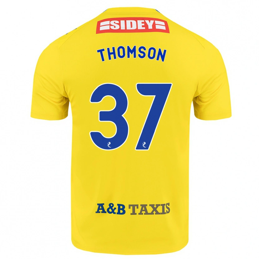 Danxen Dames Kyle Thomson #37 Geel Blauw Zwart Uitshirt Uittenue 2026/27 T-Shirt