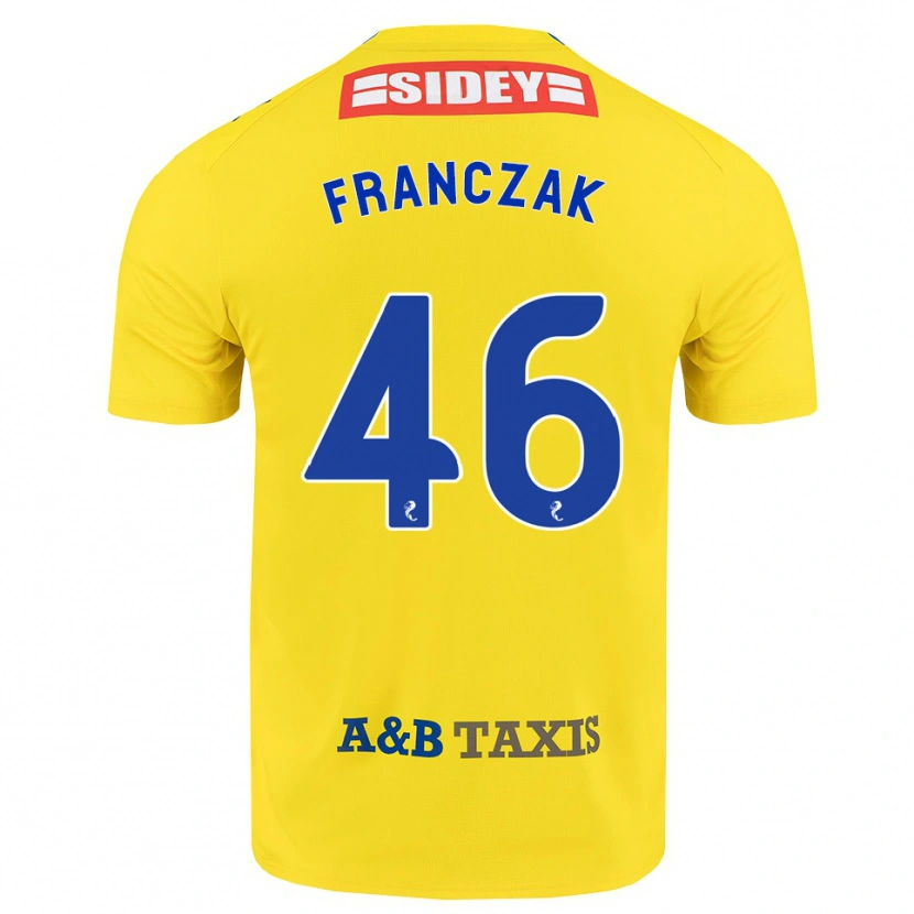 Danxen Dames Franciszek Franczak #46 Geel Blauw Zwart Uitshirt Uittenue 2026/27 T-Shirt