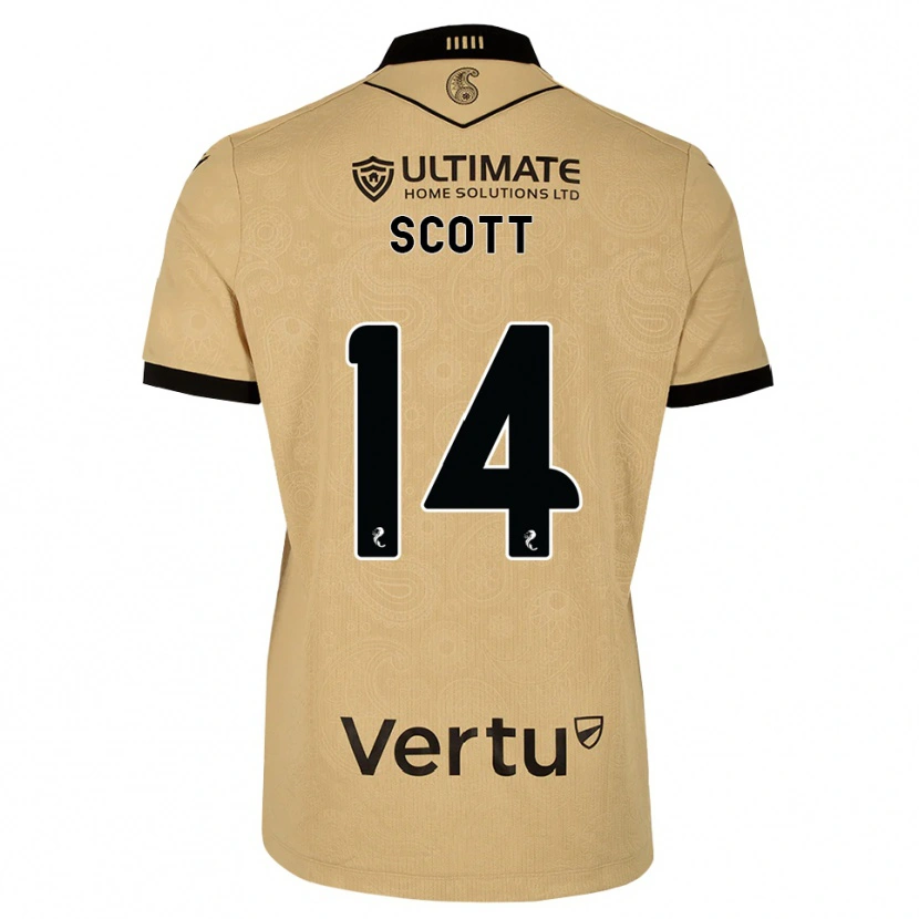 Danxen Dames James Scott #14 Burlywood Zwart Uitshirt Uittenue 2026/27 T-Shirt