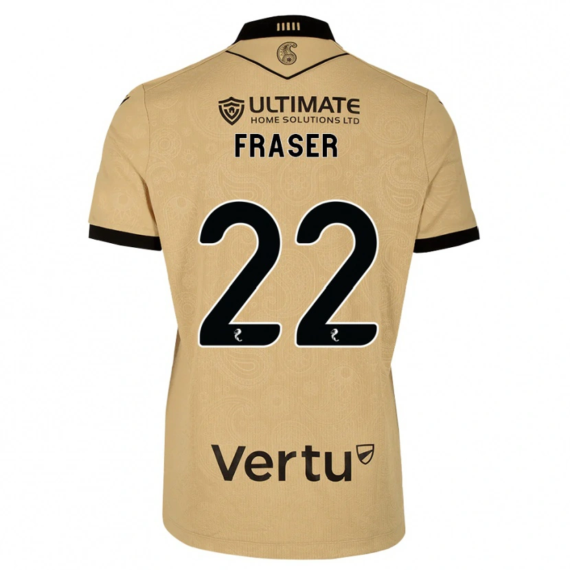 Danxen Dames Marcus Fraser #22 Burlywood Zwart Uitshirt Uittenue 2026/27 T-Shirt