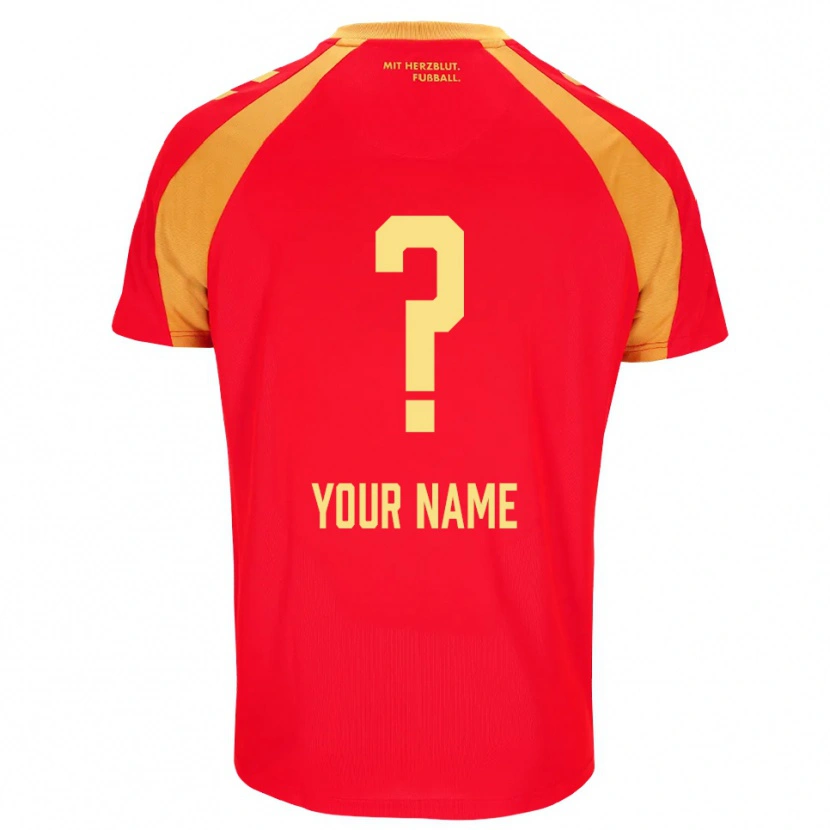 Danxen Dames Uw Naam #0 Rood Oranje Zwart Uitshirt Uittenue 2026/27 T-Shirt