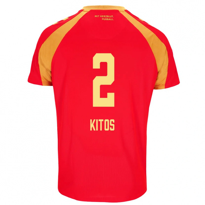 Danxen Dames Anastasios Kitos #2 Rood Oranje Zwart Uitshirt Uittenue 2026/27 T-Shirt