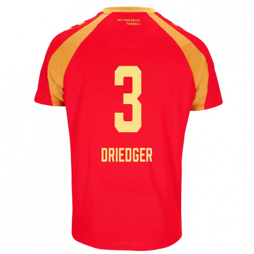 Danxen Dames Julian Driedger #3 Rood Oranje Zwart Uitshirt Uittenue 2026/27 T-Shirt