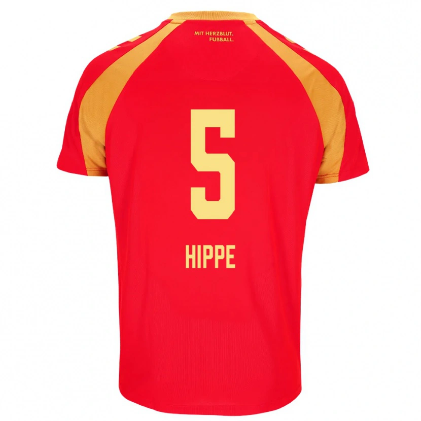 Danxen Dames Maximilian Hippe #5 Rood Oranje Zwart Uitshirt Uittenue 2026/27 T-Shirt