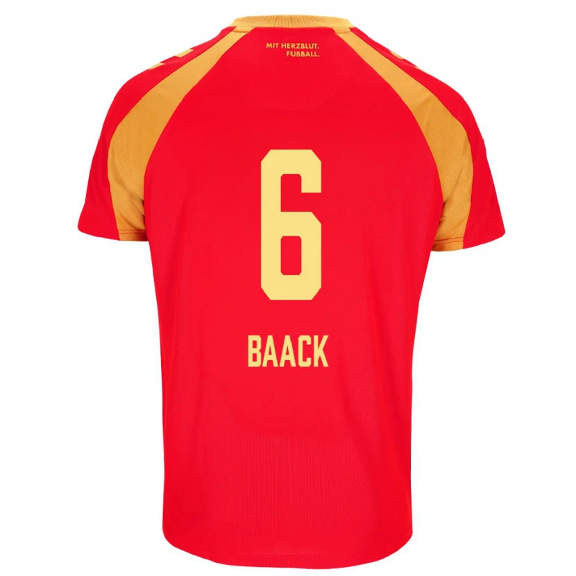 Danxen Dames Tom Baack #6 Rood Oranje Zwart Uitshirt Uittenue 2026/27 T-Shirt