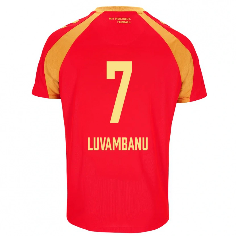 Danxen Dames Danell Luvambanu #7 Rood Oranje Zwart Uitshirt Uittenue 2026/27 T-Shirt