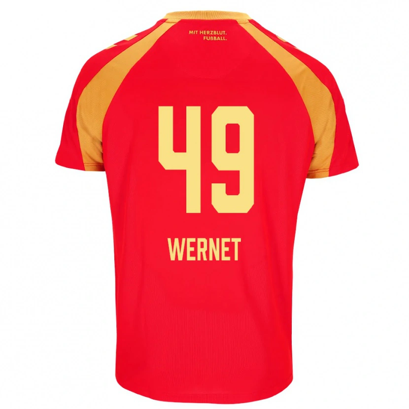 Danxen Dames Vigo Wernet #49 Rood Oranje Zwart Uitshirt Uittenue 2026/27 T-Shirt
