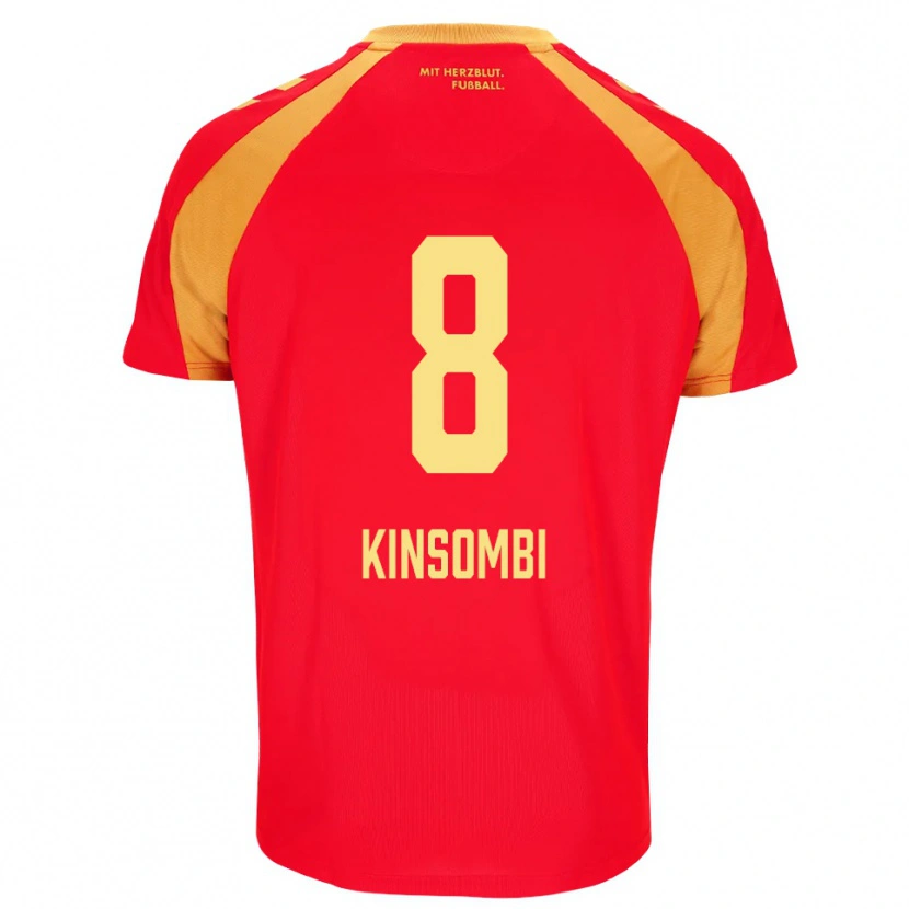 Danxen Dames David Kinsombi #8 Rood Oranje Zwart Uitshirt Uittenue 2026/27 T-Shirt